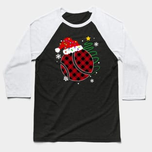 Buffalo Red Plaid Tennis Ball Christmas Sport Xmas Pajama Baseball T-Shirt